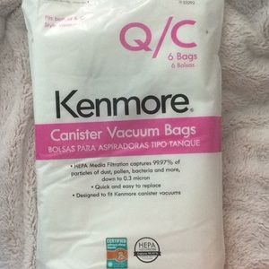 2 for $45 Kenmore Canister Vacuum Bags Q/C 6 pack